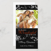 De zwarte & Witte Foto van de Vakantie van Feestdagenkaart (Voorkant / Achterkant)