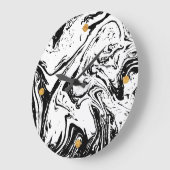 De zwarte & Witte Marmeren Klok van de Muur van de (Hoek)