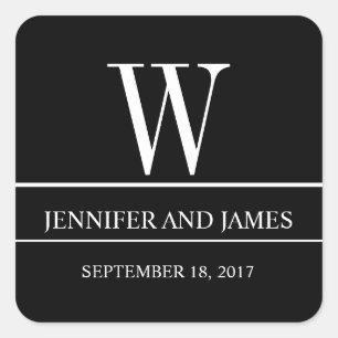 De zwarte Witte Moderne Sticker van de Gunst van