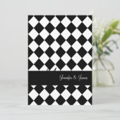 De zwarte Witte Namen van de Monogrammen van de Ui Kaart (Staand voorkant)