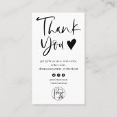 De zwarte witte orde van het manuscript van de gro visitekaartje (Voorkant)