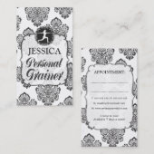 De zwarte & Witte Persoonlijke Kaart van de Afsprakenkaartje (Voorkant / Achterkant)