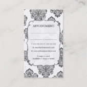 De zwarte & Witte Persoonlijke Kaart van de Afsprakenkaartje (Achterkant)