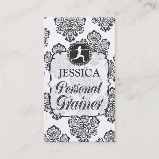 De zwarte & Witte Persoonlijke Kaart van de Afsprakenkaartje (Voorkant)