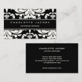 De zwarte & Witte Professionele Stijl van het Visitekaartje (Voorkant / Achterkant)