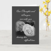 De Zwarte & witte rozen van de sympathie Kaart (Gele Bloem)