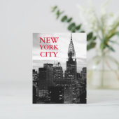 De zwarte & Witte Stad van New York Briefkaart (Staand voorkant)