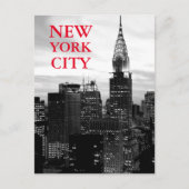 De zwarte & Witte Stad van New York Briefkaart (Voorkant)
