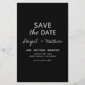 De zwarte Witte van de begroting sparen de Uitnodi Flyer (Achterkant)