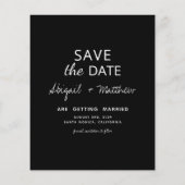 De zwarte Witte van de begroting sparen de Uitnodi Flyer (Achterkant)