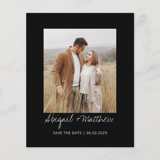 De zwarte Witte van de begroting sparen de Uitnodi Flyer (Voorkant)