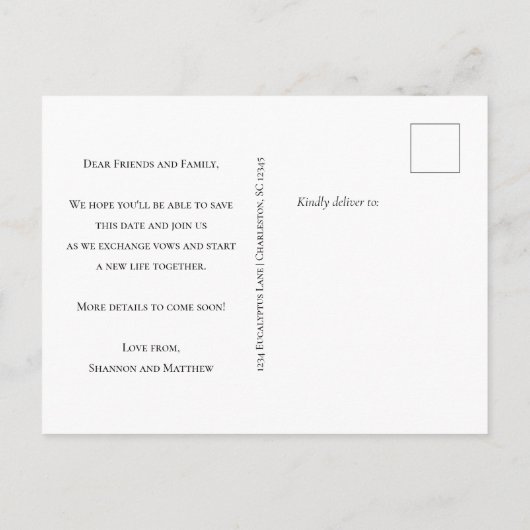 De zwarte Witte Weddenschap van het Manuscript van Aankondigingskaart (Achterkant)