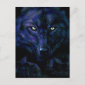 De zwarte wolf briefkaart (Voorkant)