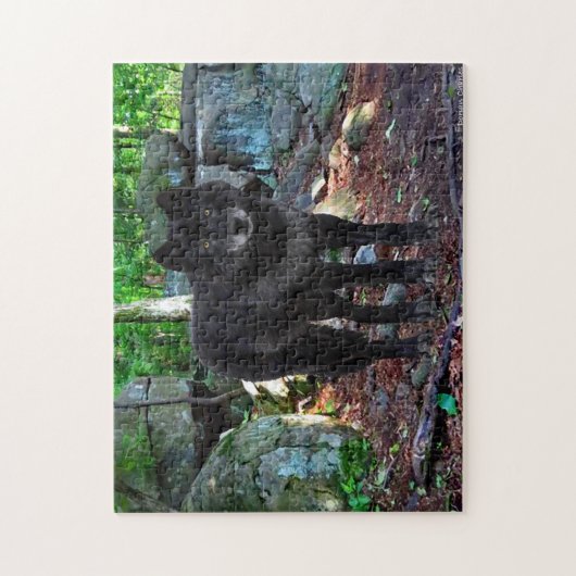 "De zwarte Wolf" Puzzle Legpuzzel (Verticaal)