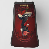 De zwarte zwaan symboliseert creativiteit golfheadcover (Draai 90)