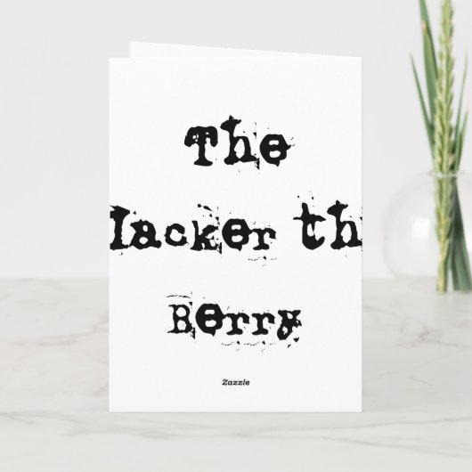 De zwarten de bessen kaart (Achterkant)