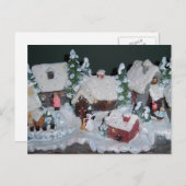 De Zweedse Scène van de Winter van de Vakantie Feestdagenkaart (Voorkant / Achterkant)