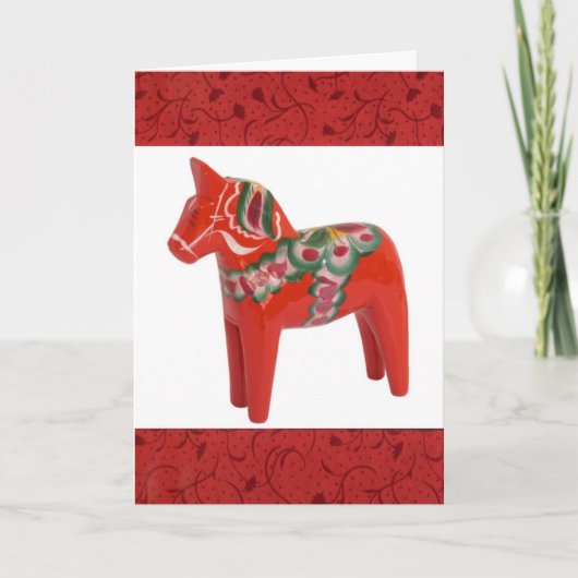 De Zweedse Skandinavische Douane van het Paard Feestdagen Kaart (Voorkant)