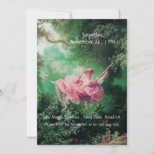 DE ZWEEFSELS, DE ZWITTE ZES PARTIJFuchsia Kaart (Achterkant)