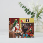 De zweep van de Kerstman Feestdagenkaart (Staand voorkant)