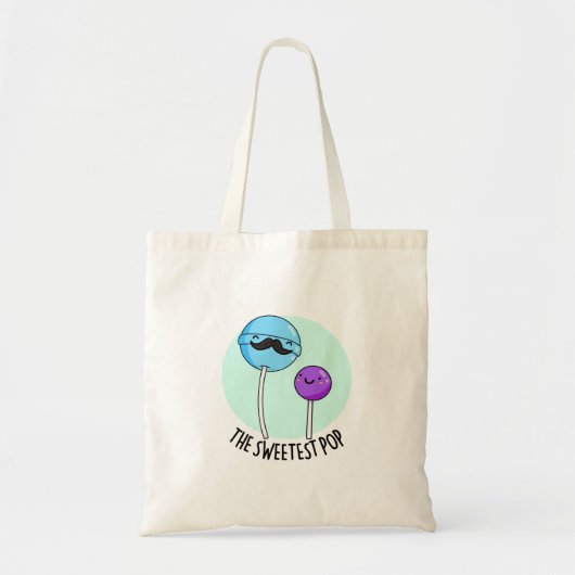 De Zweetste Pop Funny Lollipop Pun Tote Bag (Voorkant)