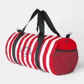 De zwemclub Crest Red Cabana Stripe Monogram Plunjezak (Rechterhoek)