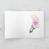 De zwemmende Kaart van de Verjaardag van Pinguïnen (Binnen)