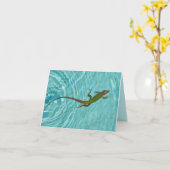 De zwemmende lege kaart van de Hagedis - hoger (Gele Bloem)