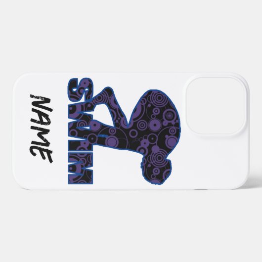 De zwemmer op het Blok iPhone Hoesje (Achterkant horizontaal)