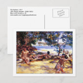 De zwemmers door John Singer Sargent Briefkaart (Voorkant / Achterkant)