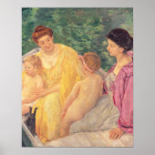 De Zwemmoeder of Twee Moeders en Hun kinderen op e Poster (Voorkant)