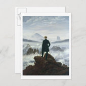 De zwerver boven het Zee Fog, 1818 Briefkaart (Voorkant / Achterkant)