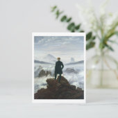 De zwerver boven het Zee Fog, 1818 Briefkaart (Staand voorkant)