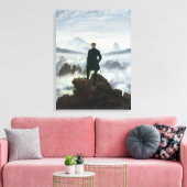 De zwerver boven het Zee Fog, 1818 Canvas Afdruk (Insitu (Woonkamer))