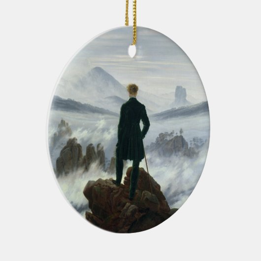 De zwerver boven het Zee Fog, 1818 Keramisch Ornament (Rechts)