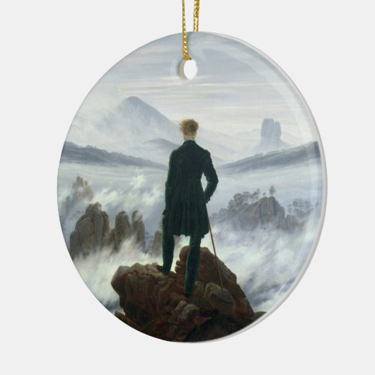 De zwerver boven het Zee Fog, 1818 Keramisch Ornament (Links)