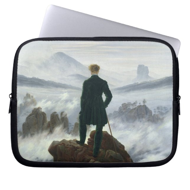 De zwerver boven het Zee Fog, 1818 Laptop Sleeve (Voorkant)