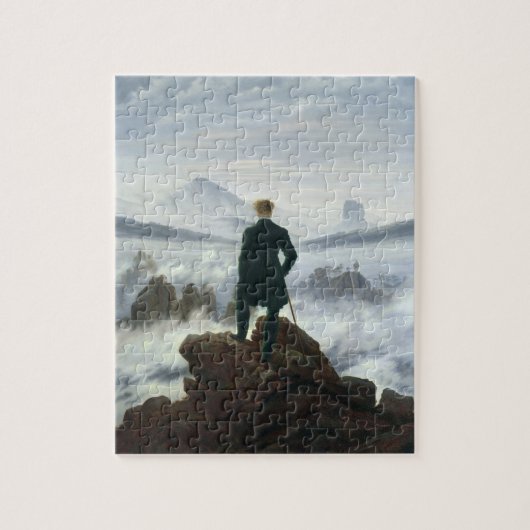 De zwerver boven het Zee Fog, 1818 Legpuzzel (Verticaal)