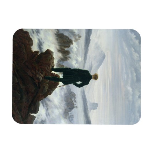 De zwerver boven het Zee Fog, 1818 Magneet (Horizontaal)