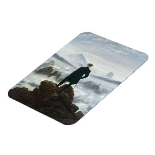 De zwerver boven het Zee Fog, 1818 Magneet (Linkerzijde)