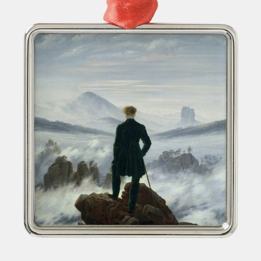 De zwerver boven het Zee Fog, 1818 Metalen Ornament (Voorkant)