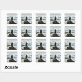 De zwerver boven het Zee Fog, 1818 Vierkante Sticker (Vel)
