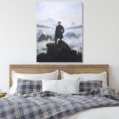 De zwerver boven het Zee Fog Canvas Afdruk (Insitu (Slaapkamer))