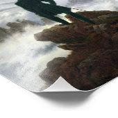 De zwerver boven het Zee Fog Foto Afdruk (Hoek)