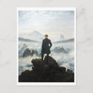 De zwerver boven het Zee Fog, Friedrich Briefkaart