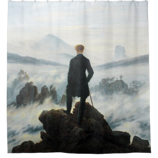 De zwerver boven het Zee Fog, Friedrich Douchegordijn (Voorkant)