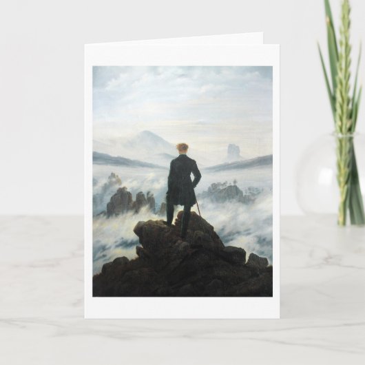 De zwerver boven het Zee Fog, Friedrich Kaart (Voorkant)