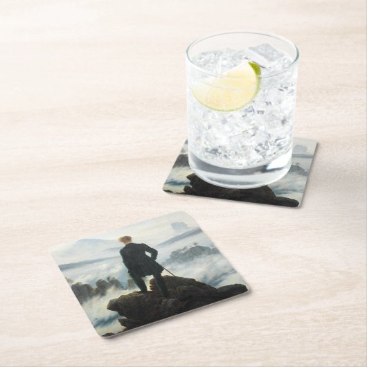 De zwerver boven het Zee Fog, Friedrich Kartonnen Onderzetters (Insitu)