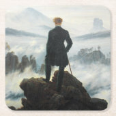 De zwerver boven het Zee Fog, Friedrich Kartonnen Onderzetters (Voorkant)