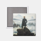 De zwerver boven het Zee Fog, Friedrich Magneet (Voorkant / Achterkant)